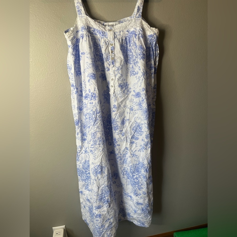 Eileen West Blue Floral Chemise